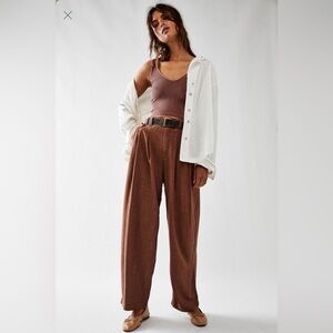 Free People Calla Pleated Trousers (hemmed)